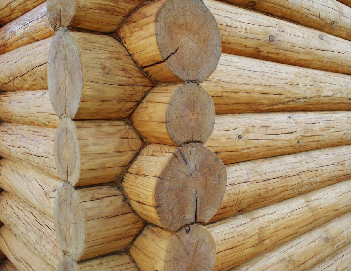 Деревянный домик на белом фоне