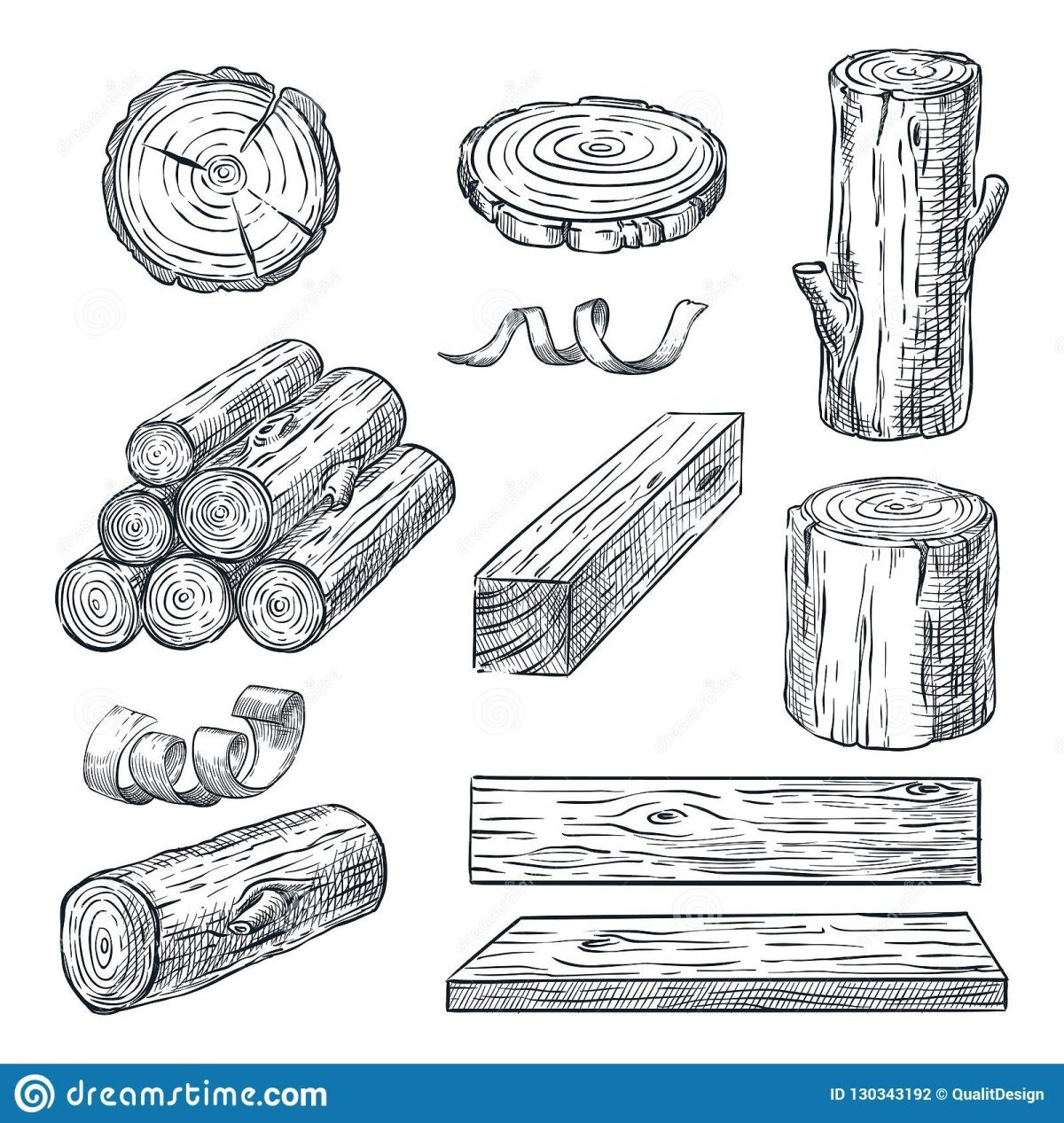 Деревянный дом на белом фоне