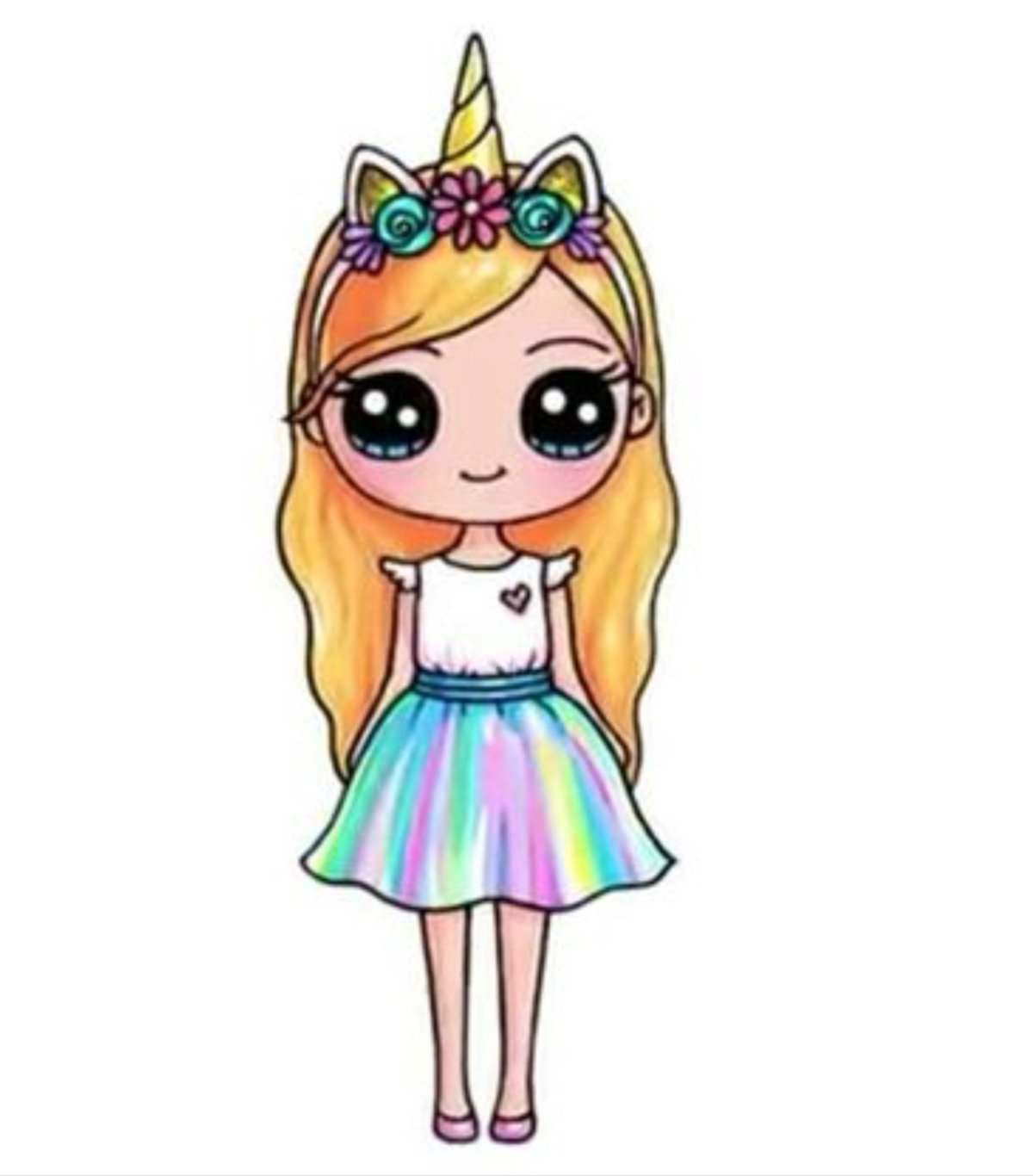 Рисунки для срисовки милые девочки сложные