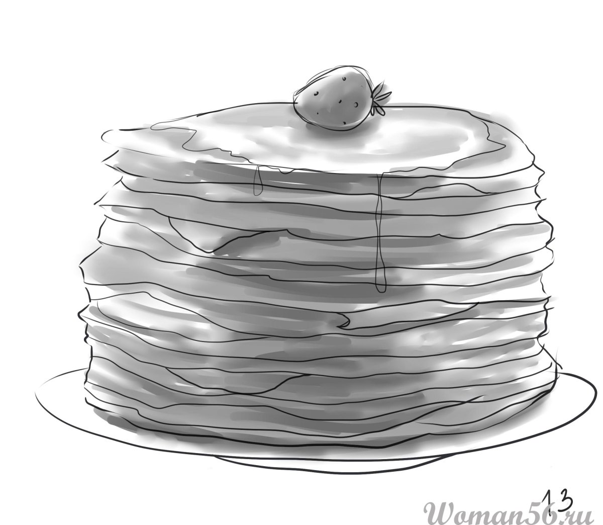 Блины рисунок