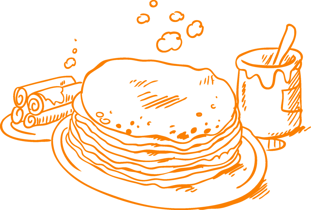 Панкейки акварелью