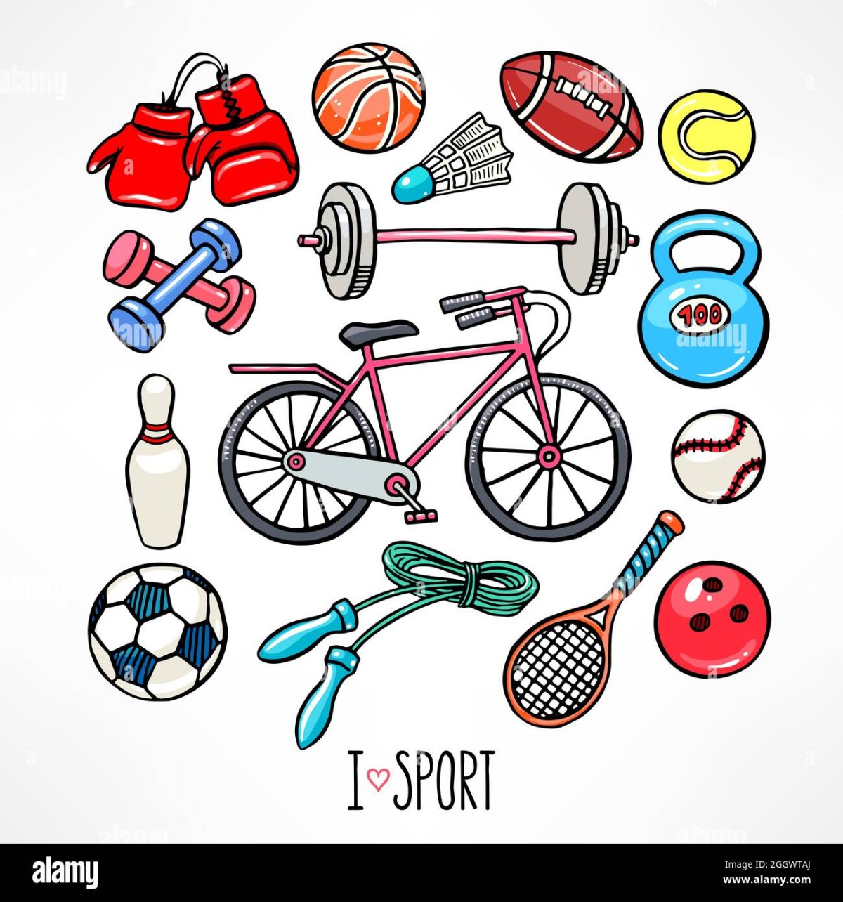 Рисование спортивный инвентарь