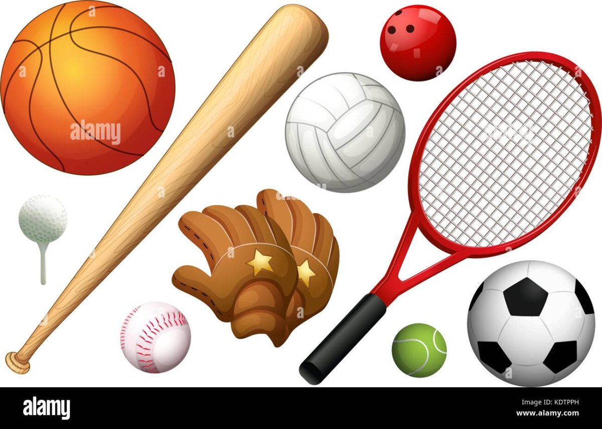 Спортивный инвентарь мультяшный