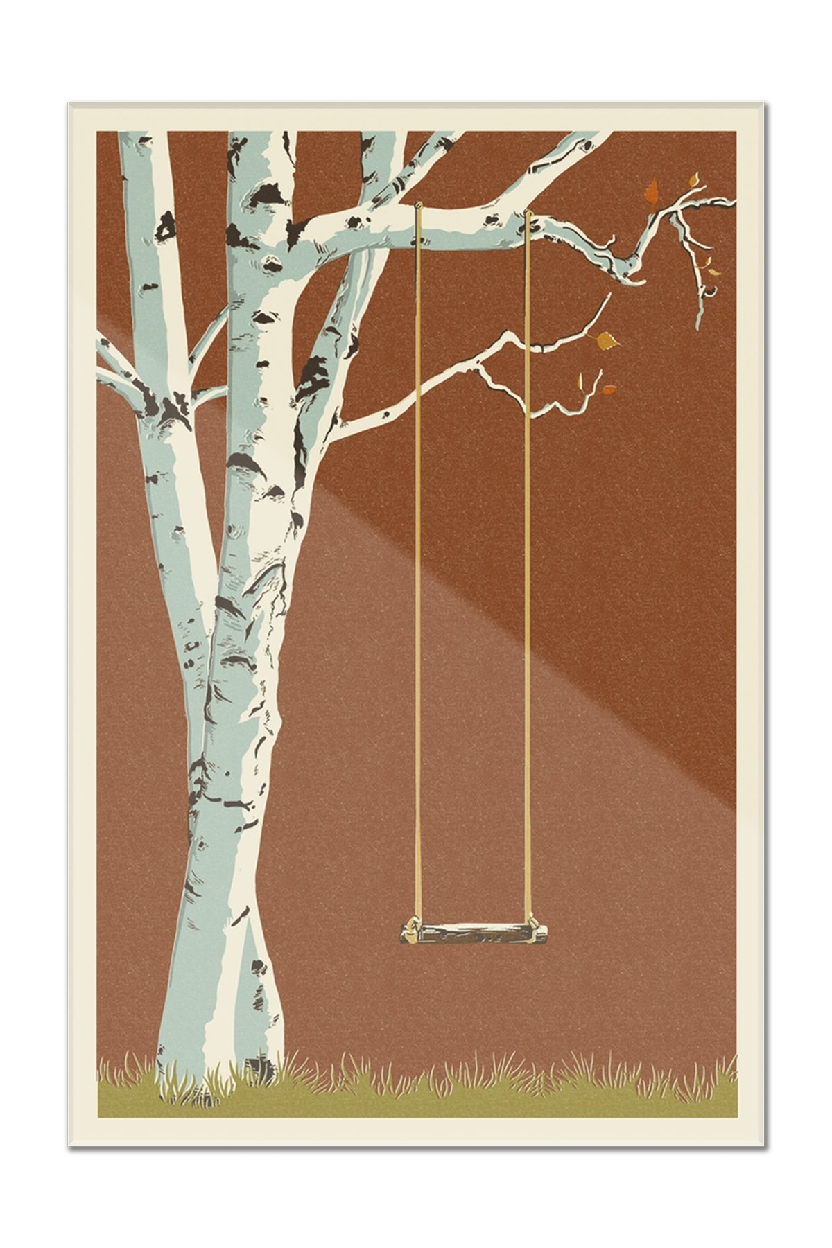 Березовая веточка с листьями