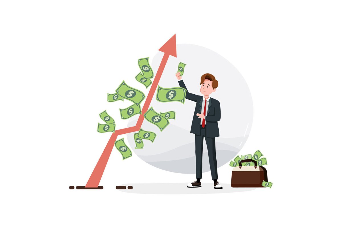 Увеличение денег вектор