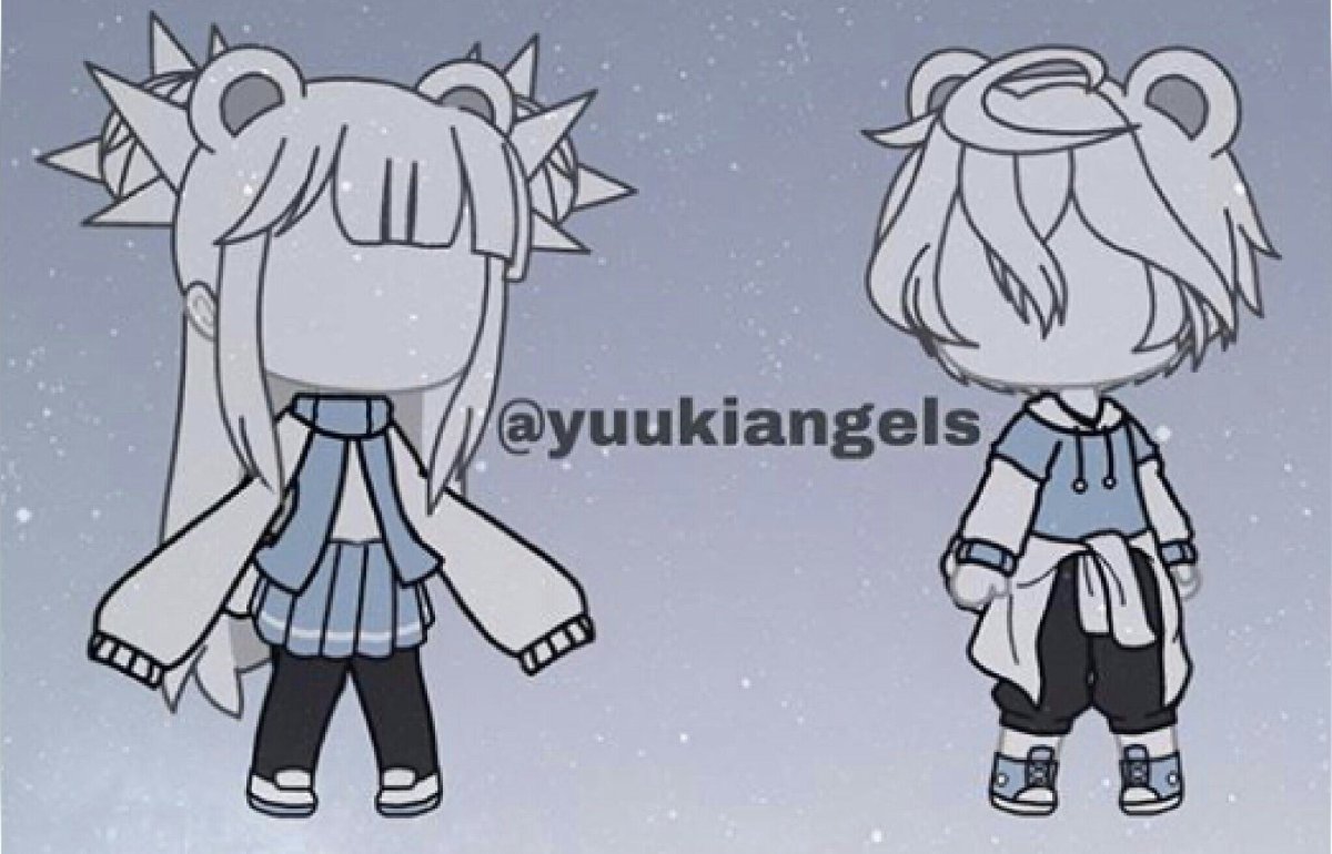 Наброски для арта гача лайф