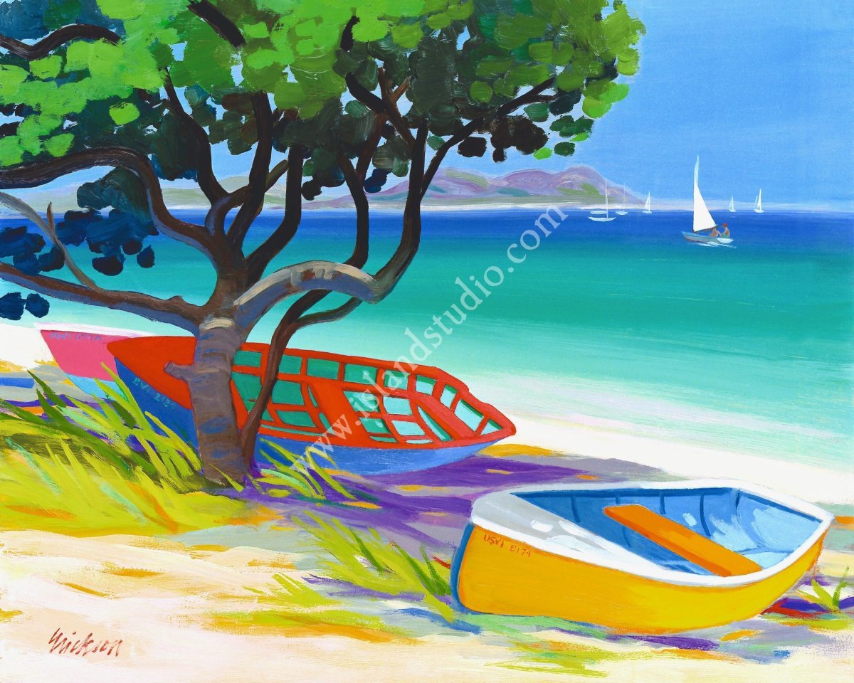 Пейзаж бухта рисунок