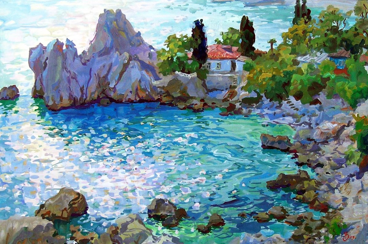 Побережье карандашом