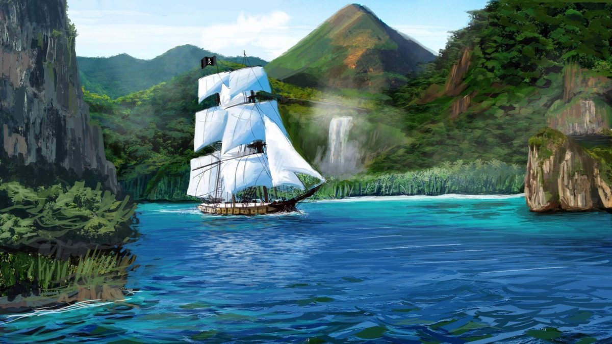 Пляж рисунок