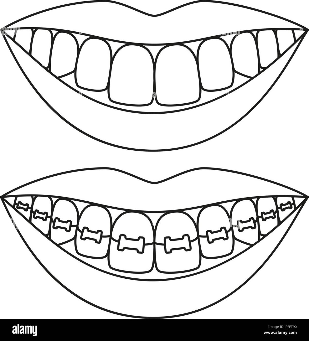 Улыбка раскраска