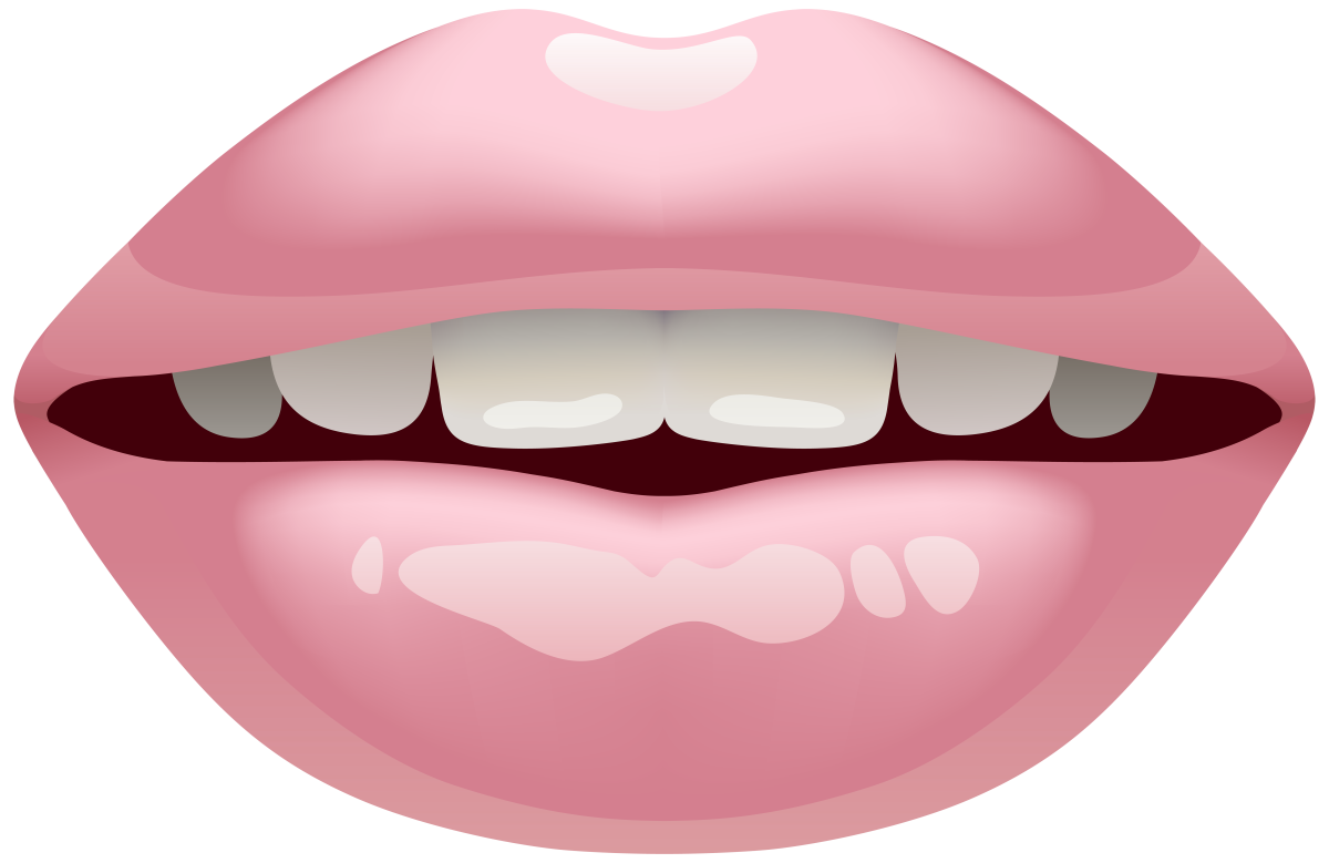 Губы в улыбке на прозрачном фоне