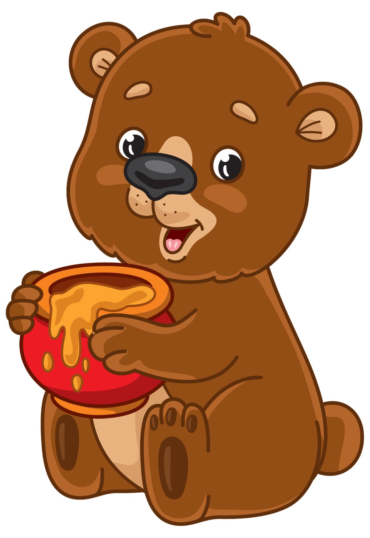 Мишка с бочонком меда