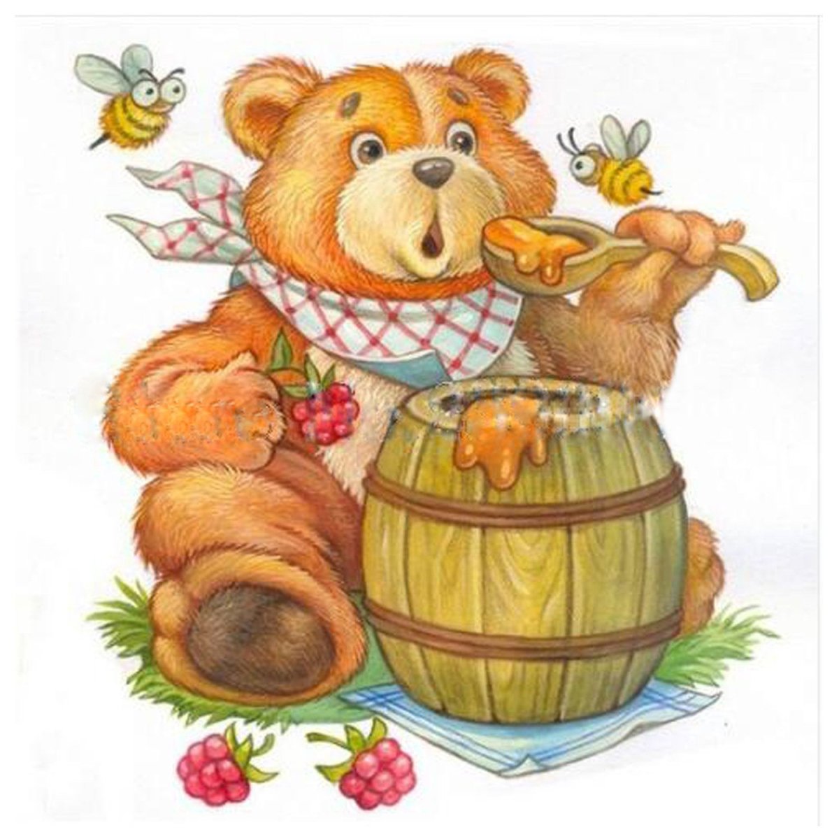 Рисунок медведь и пчелы