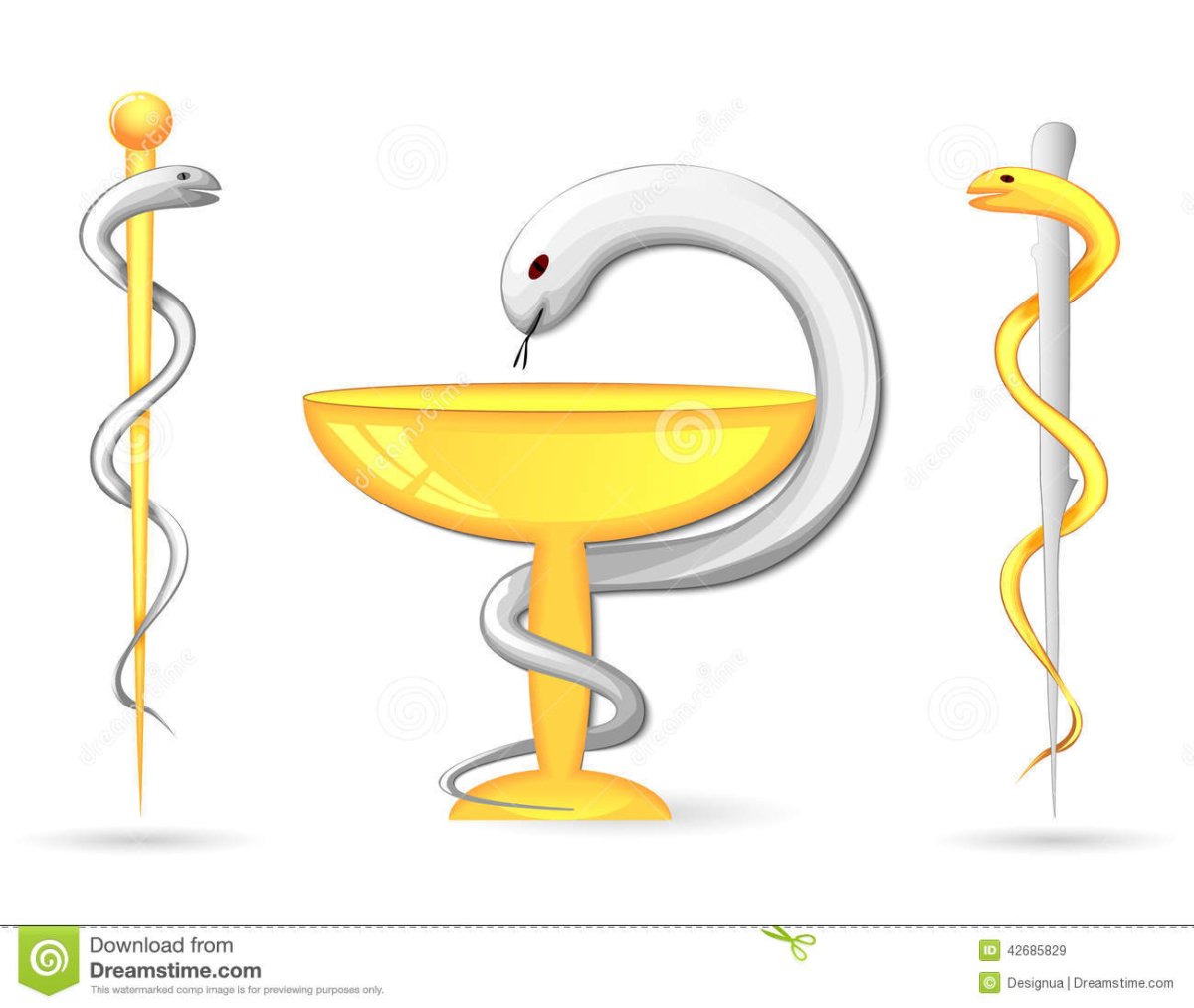 Посох Асклепия и чаша Гигиеи