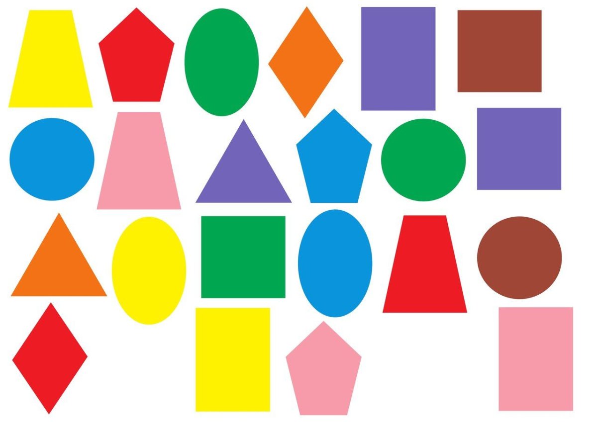 Геометрические фигуры таблица вектор