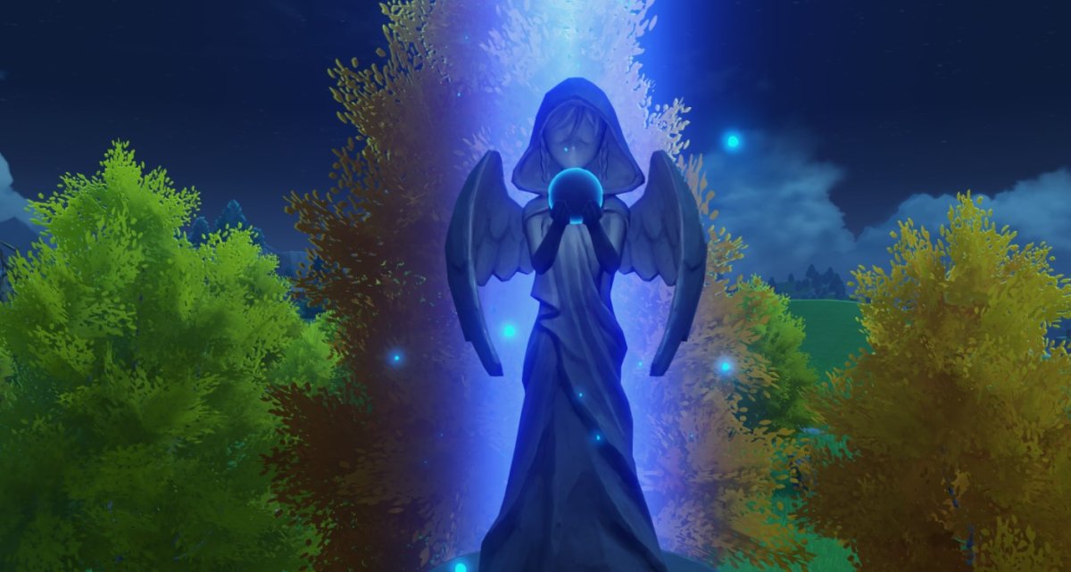 Статуя Гео архонта Геншин Импакт