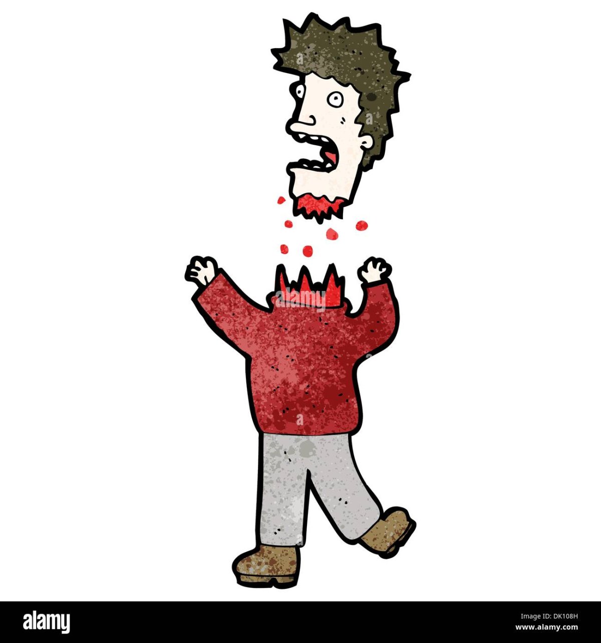 Человек с отрубленной головой арт