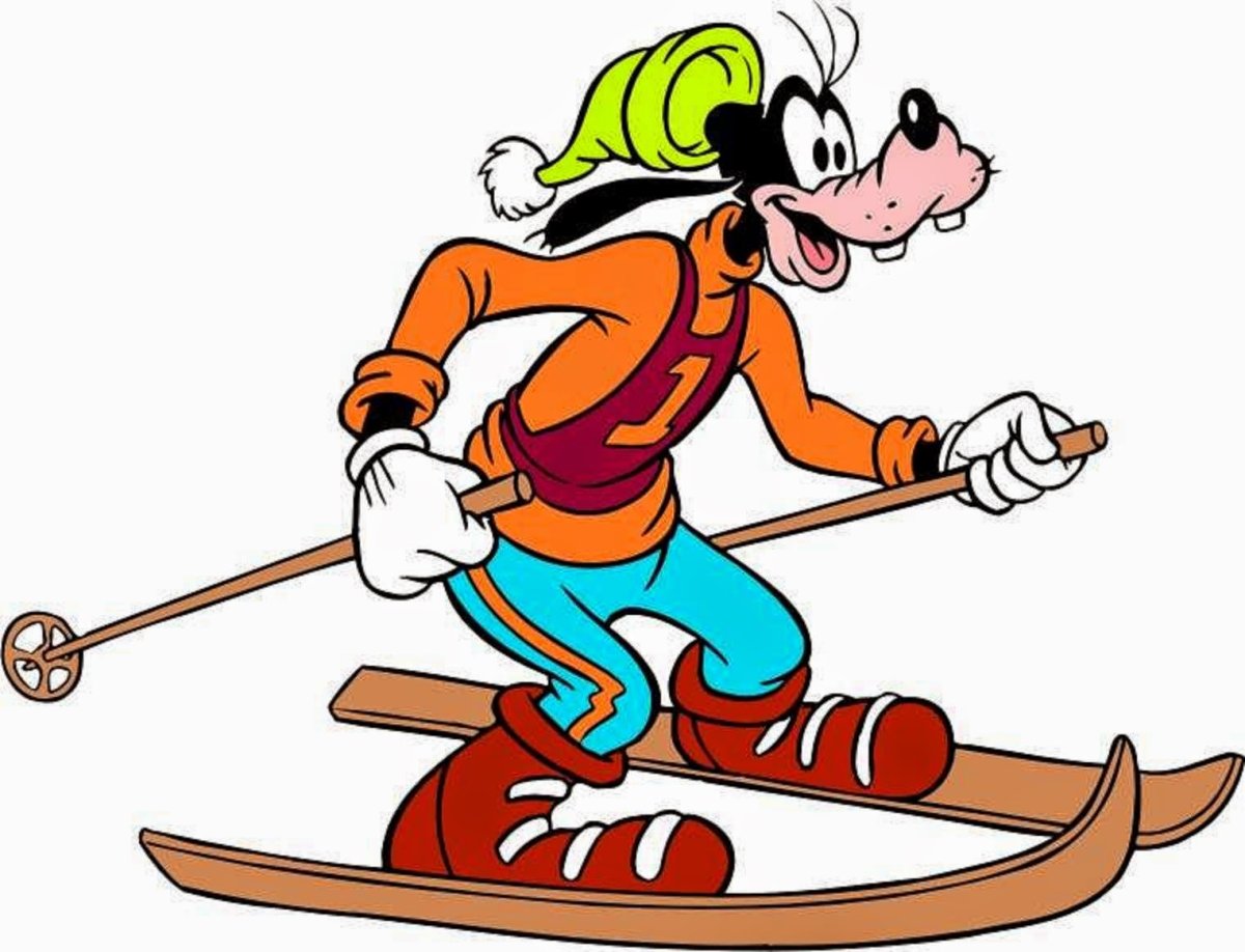 Мультяшные лыжники