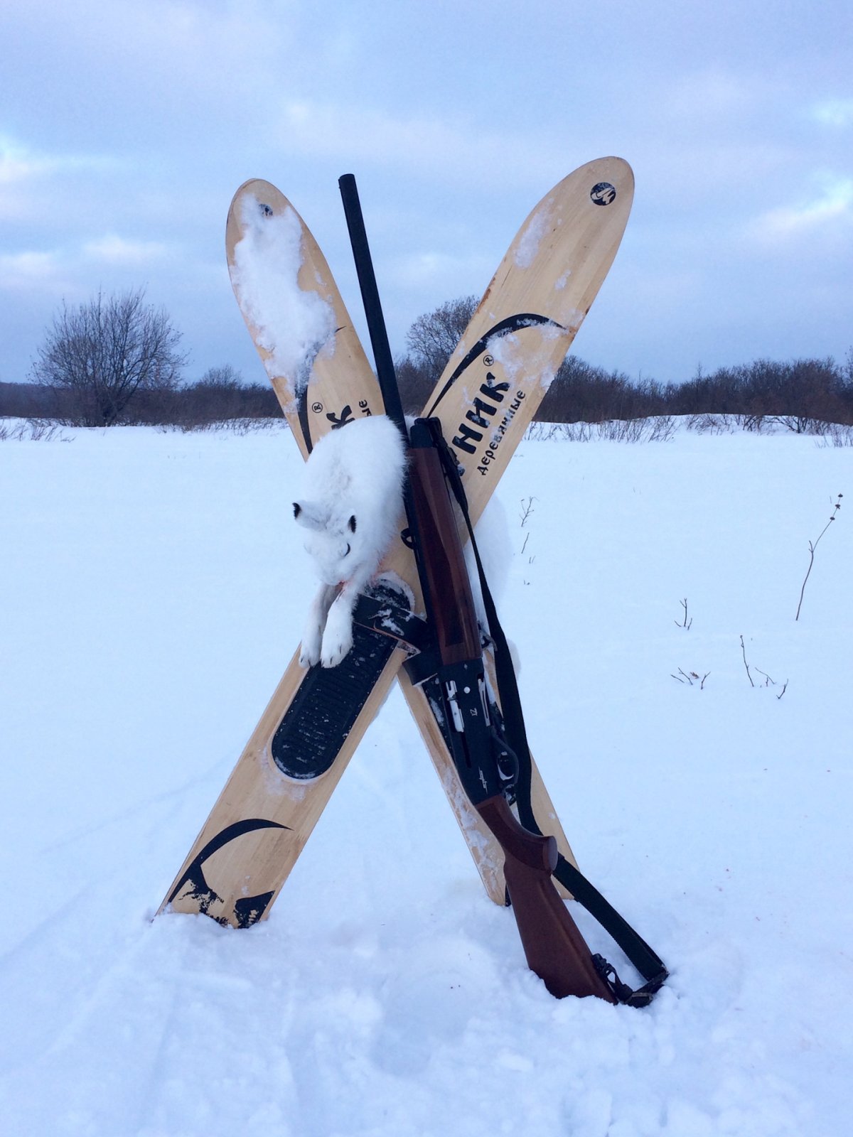 Зимняя охота на лыжах