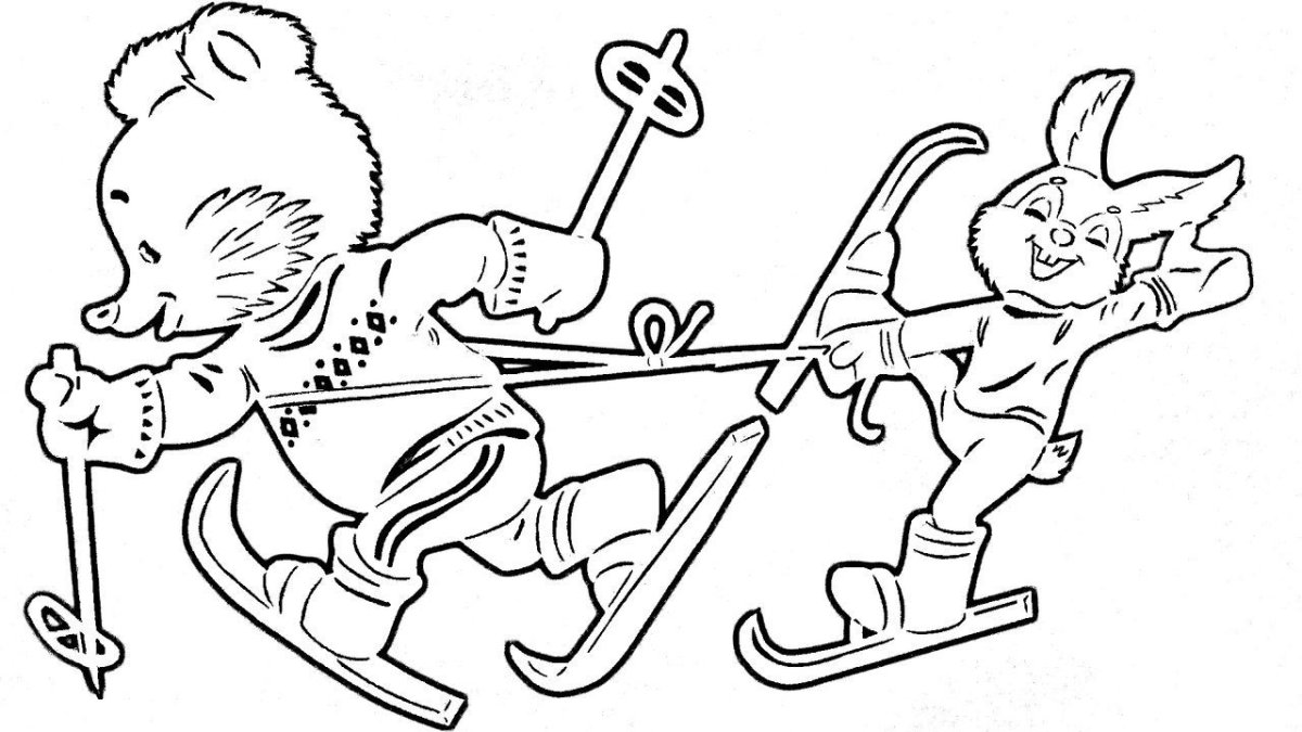 Вытынанки новогодние спортивные