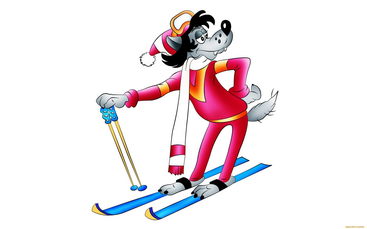 Лыжник из мультика