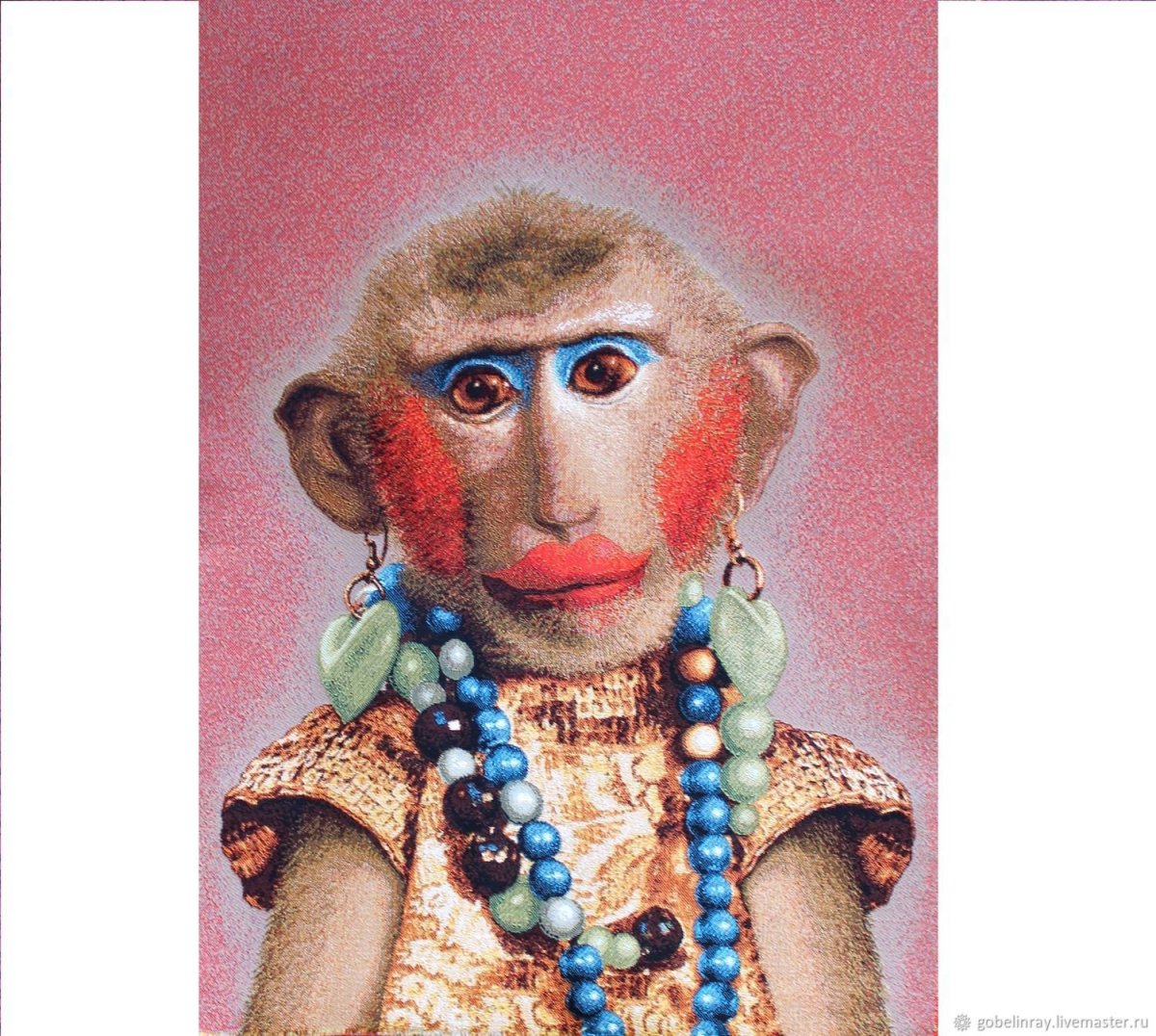 Красивая обезьяна накрашенная