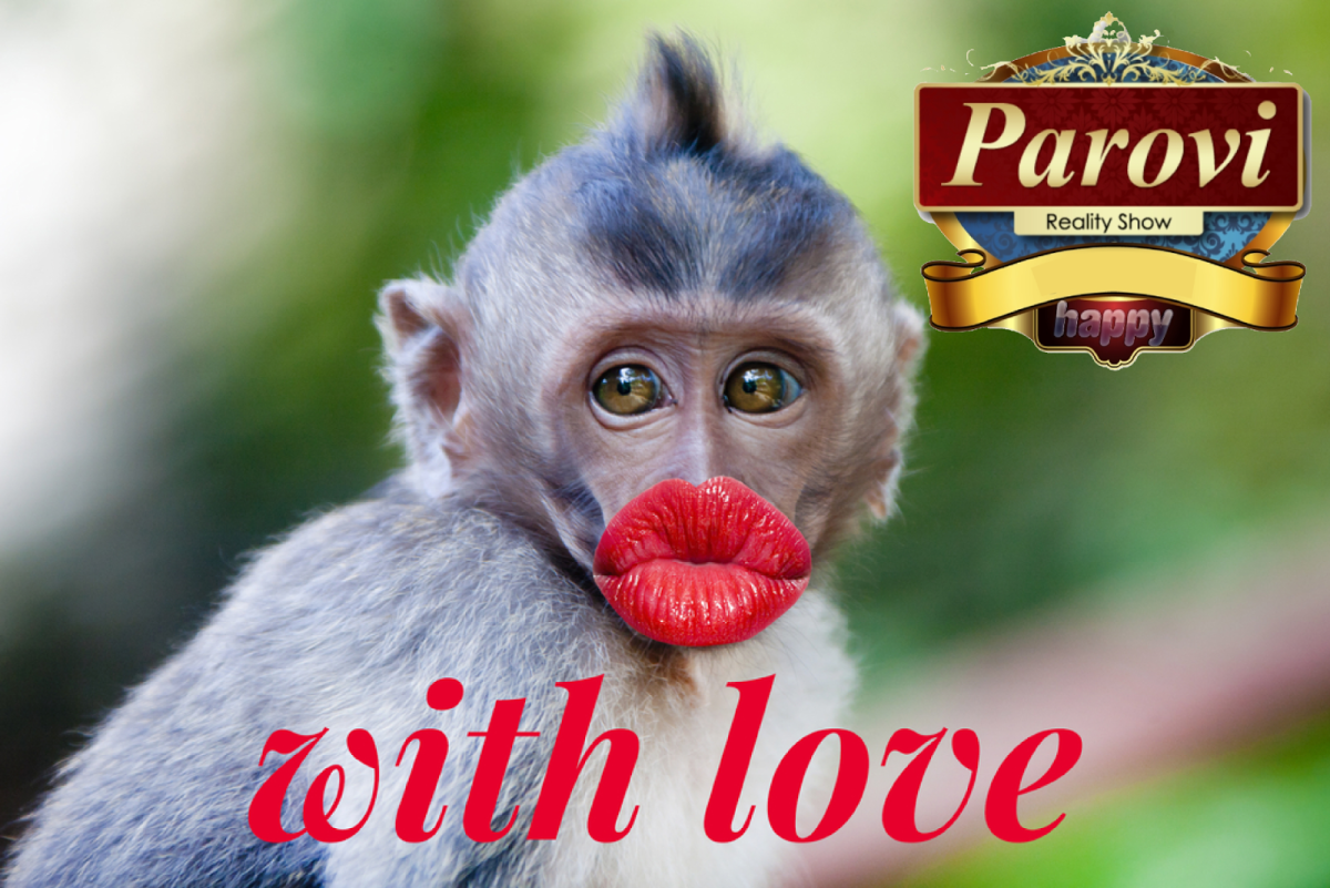 Обезьяна с красными губами