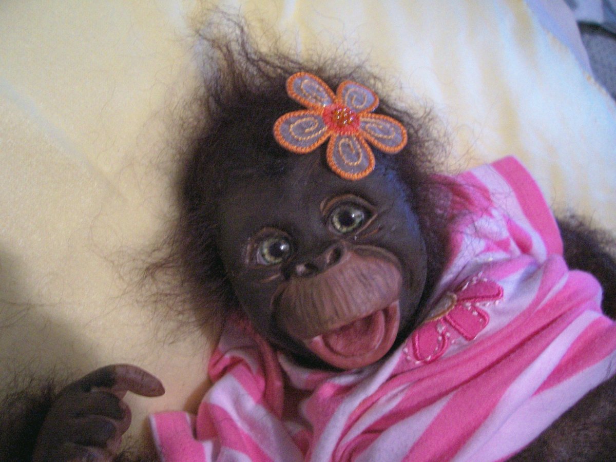 Обезьяна с помадой