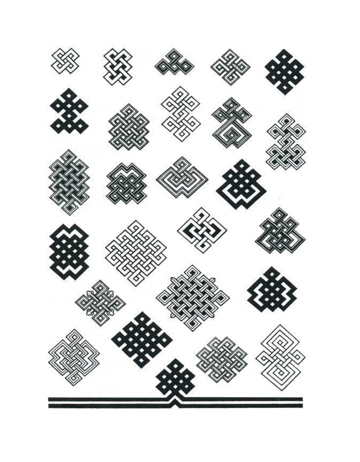 Бурятский молоточный орнамент