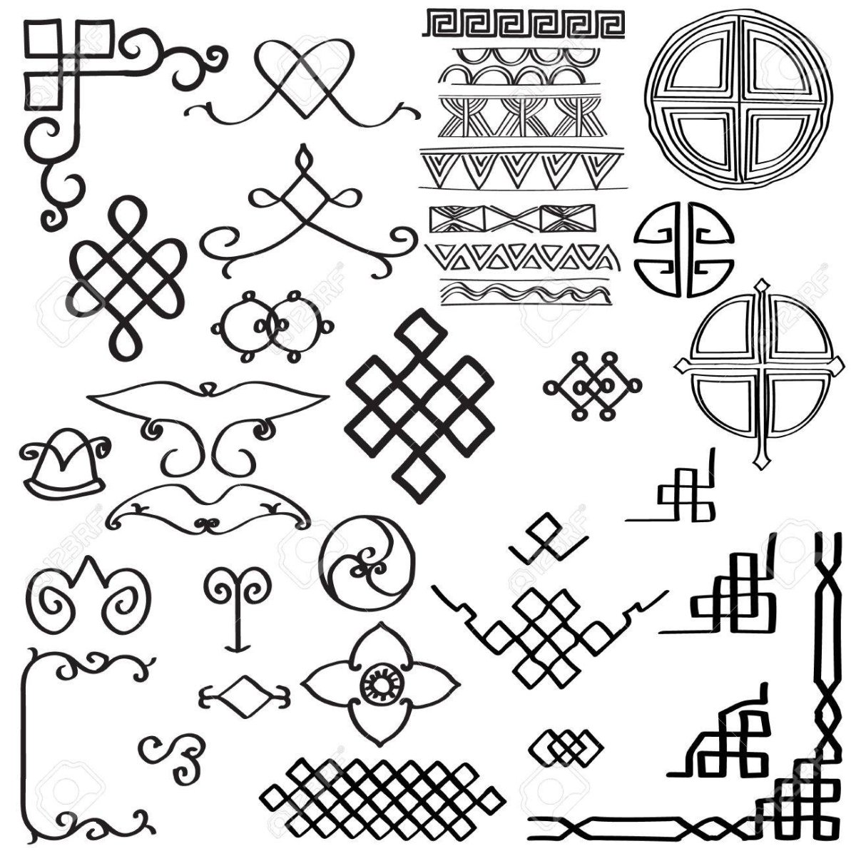 Мужские орнаменты тувинские