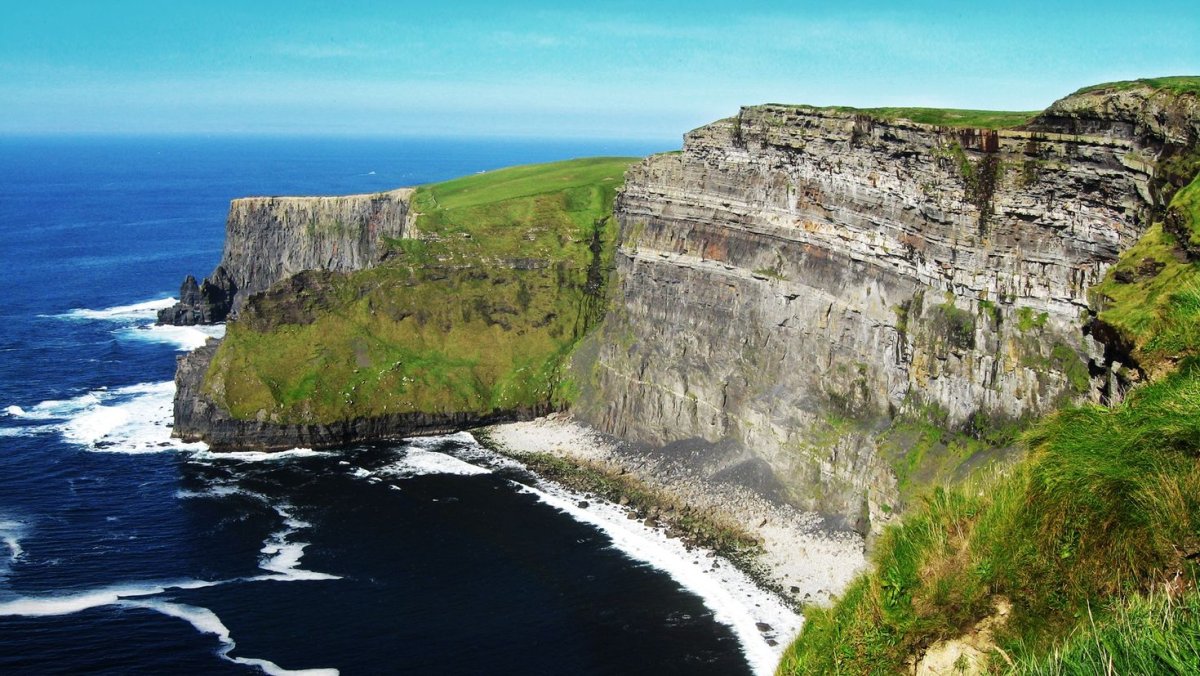 Утёсы мохер Ирландия шторм