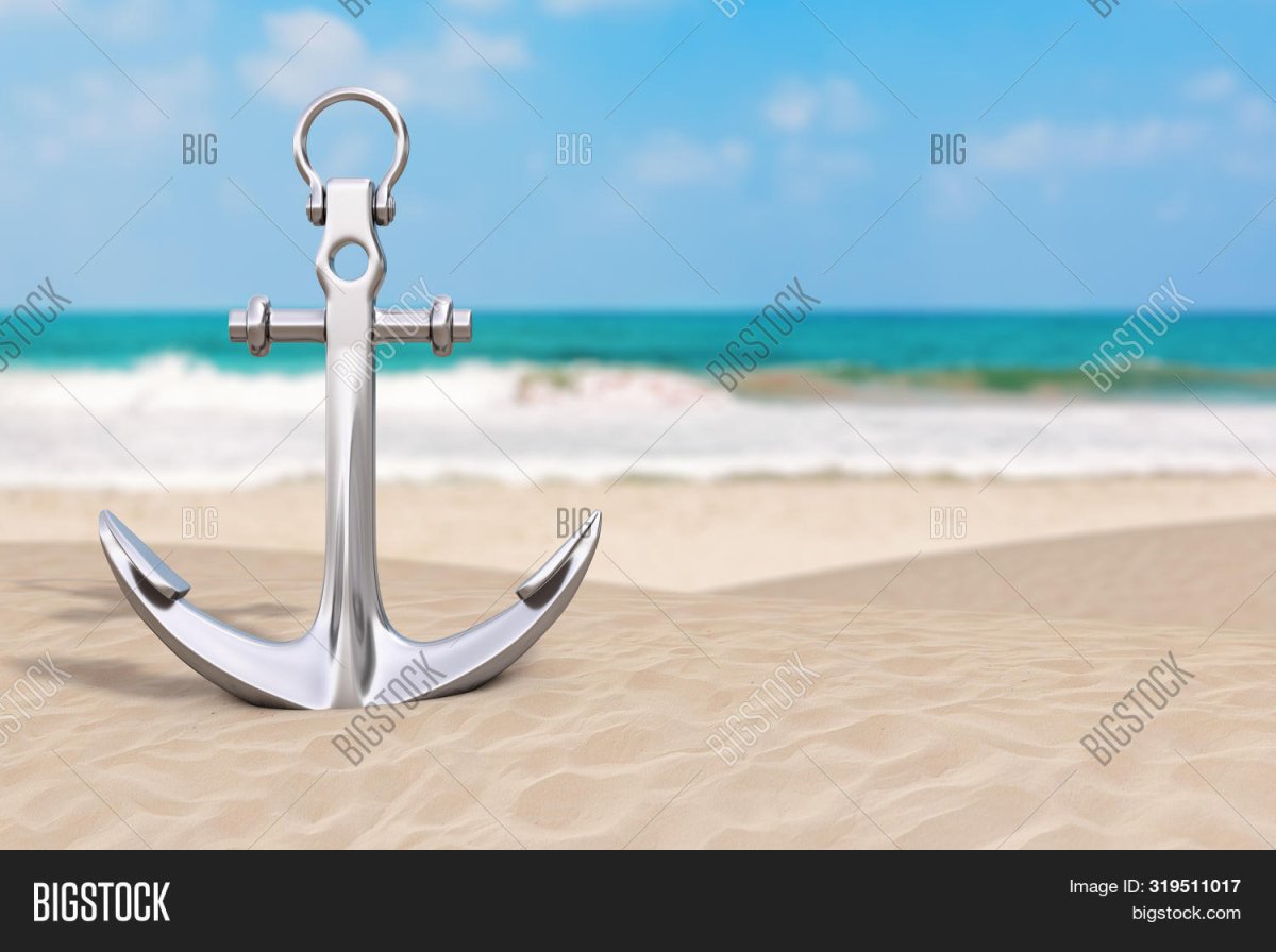 Фото якорь на обои неон