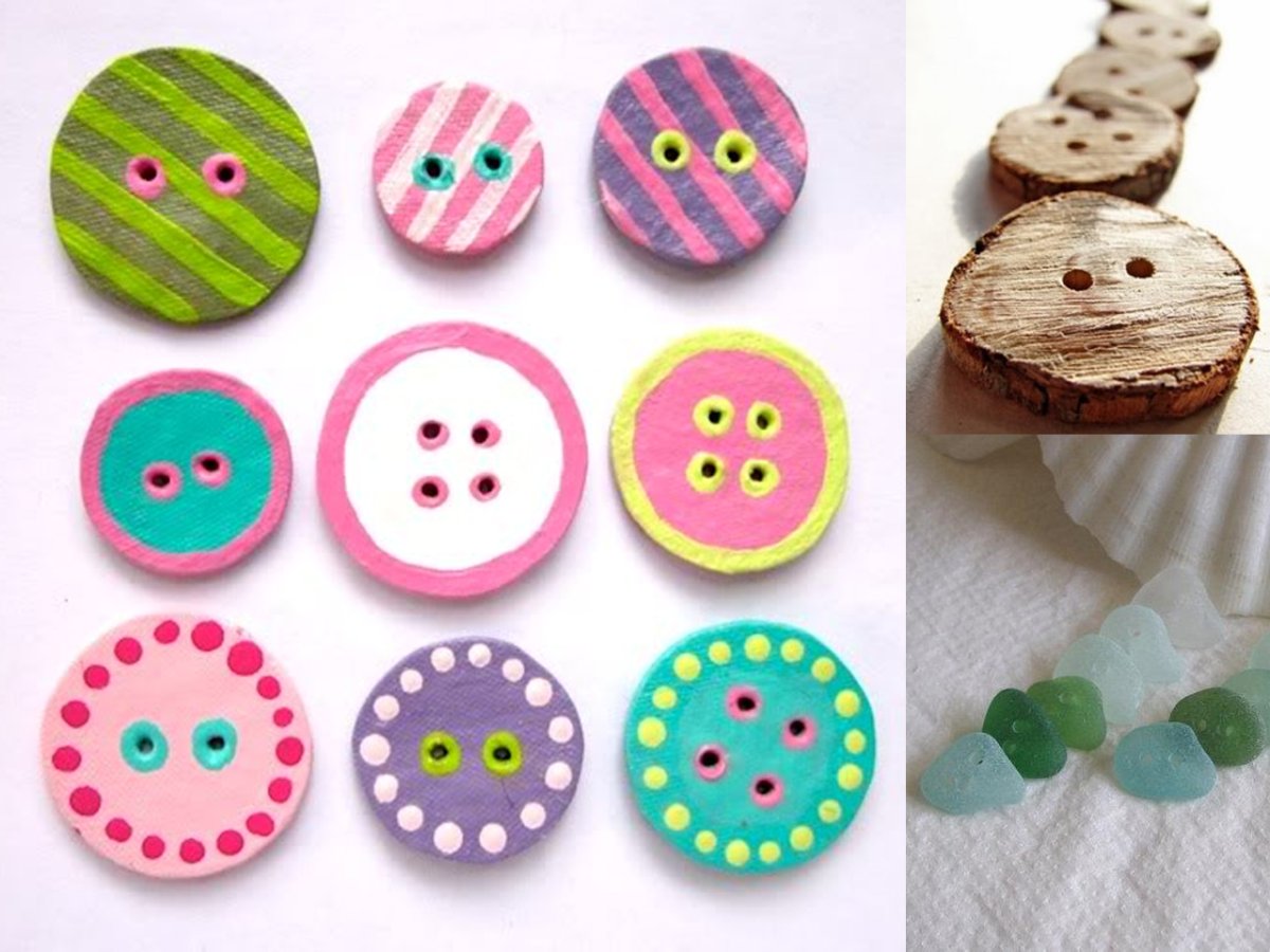 Картонные пуговицы для детей