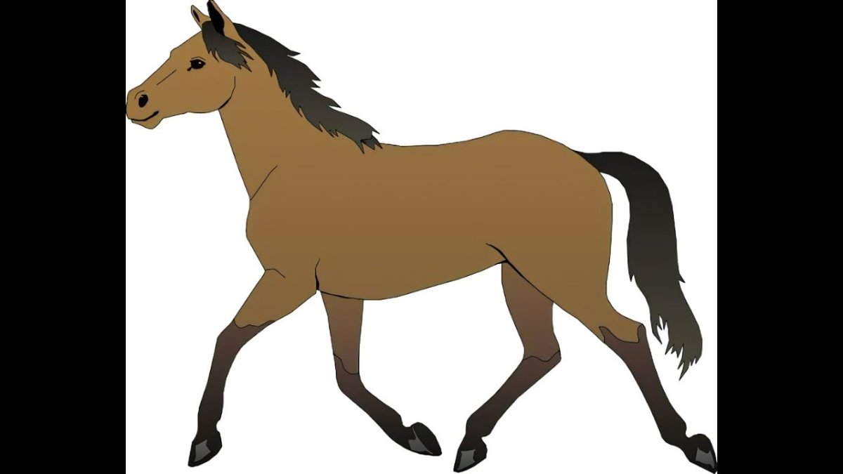 Лошадь хвост мультяшная