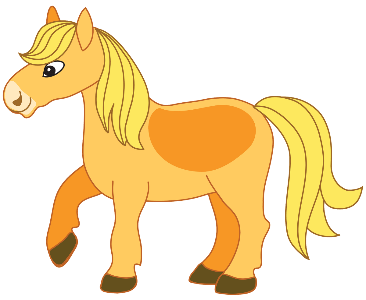 Пони животное на белом фоне