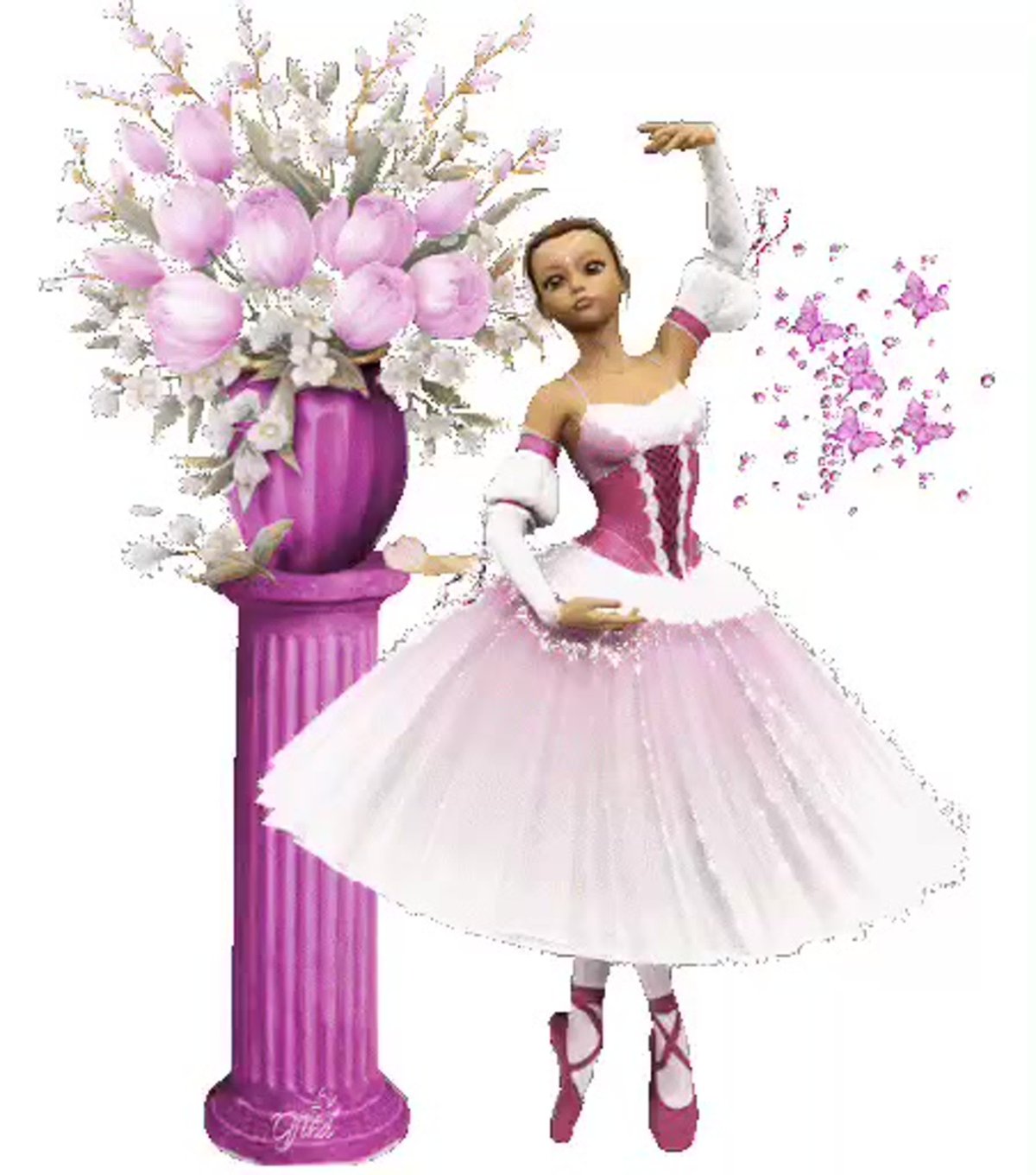 Скрап бумага балет