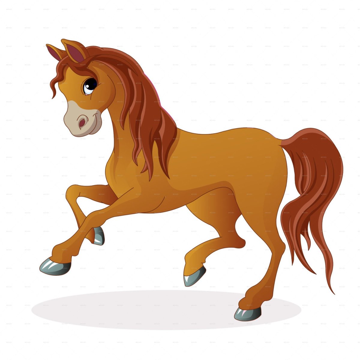 Конь мультяшный