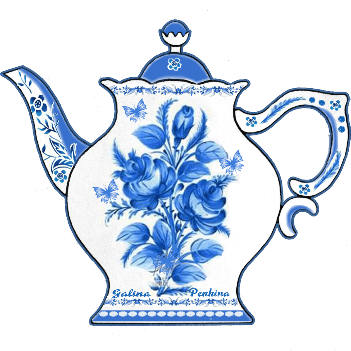 Гжельская и Городецкая роспись