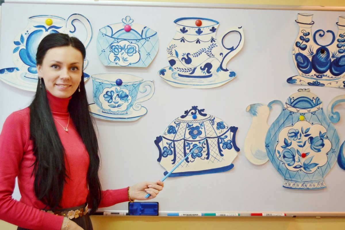 Элементы росписи Гжель для дошкольников