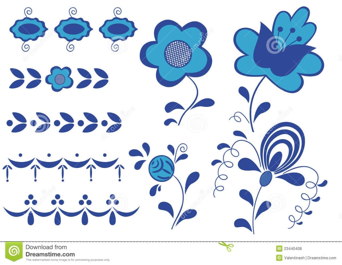 Гжель бордюры