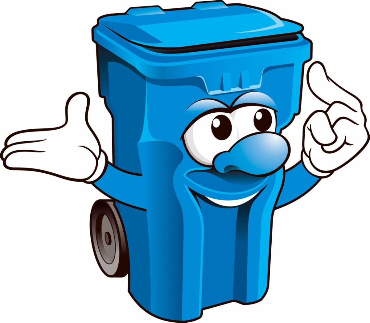 Веселый мусорный контейнер