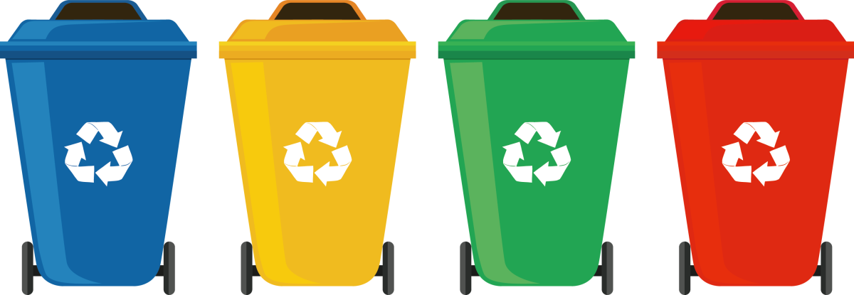 Контейнеры для сортировки мусора рису