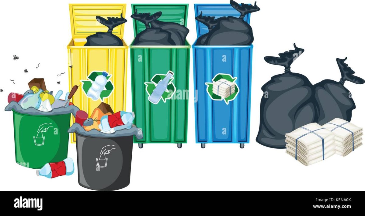 Мусорные баки мультяшные