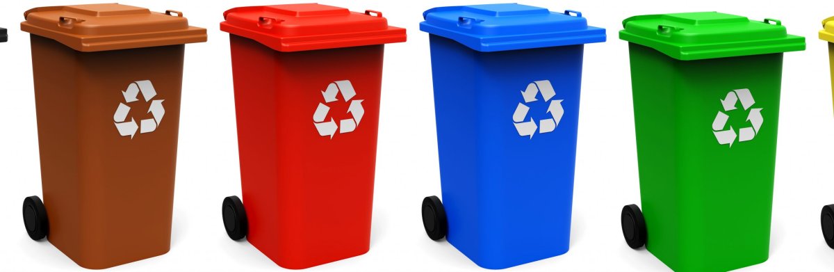 Мусорные баки разных цветов