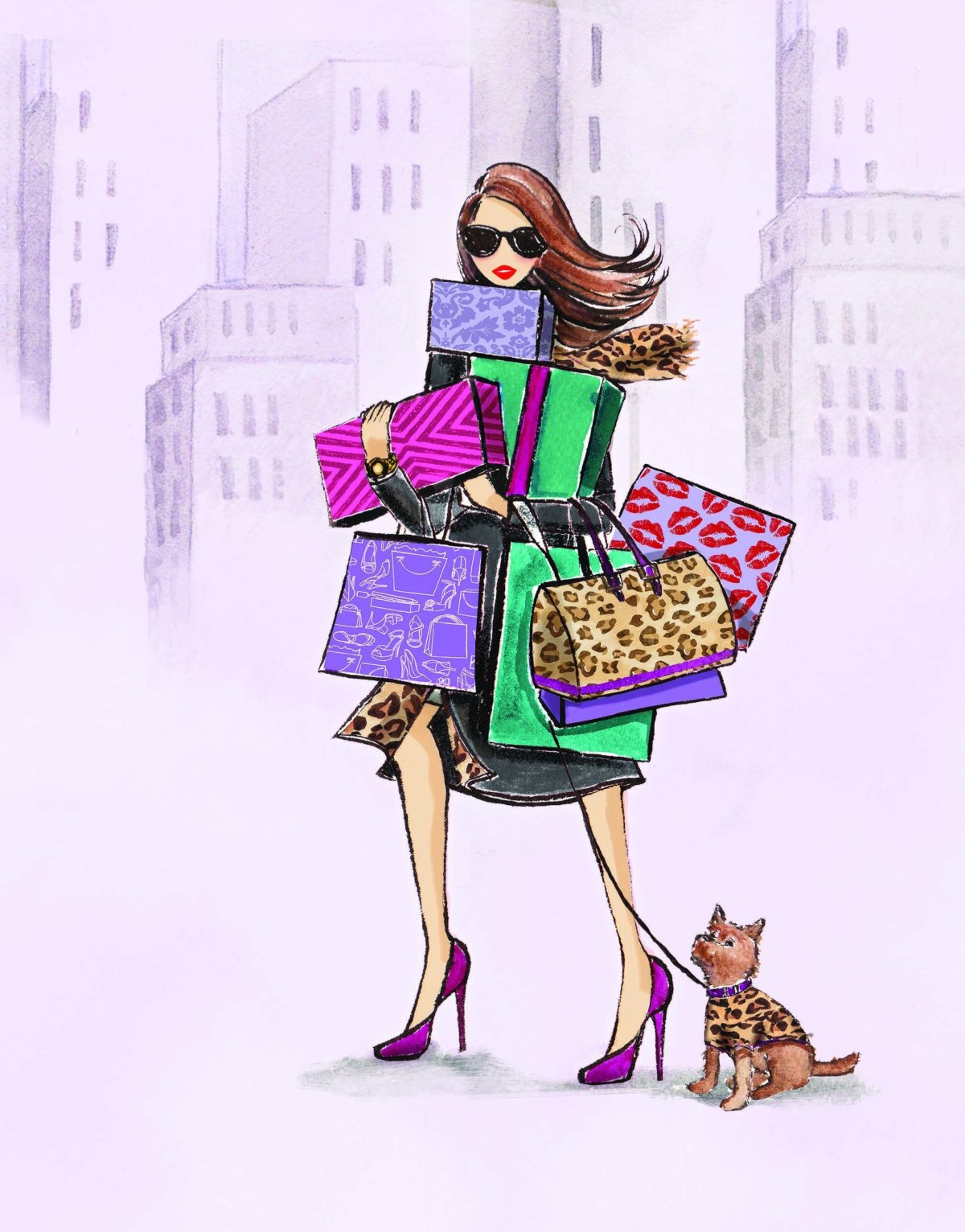 Девушка с пакетами