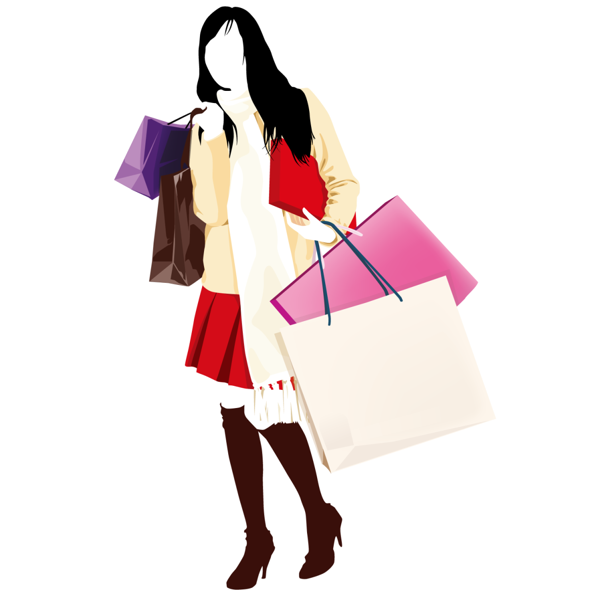 Девушка с пакетами