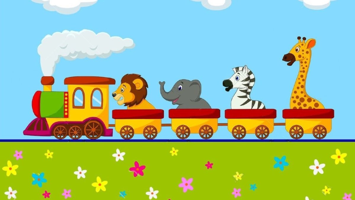 Паровозик с ребятами