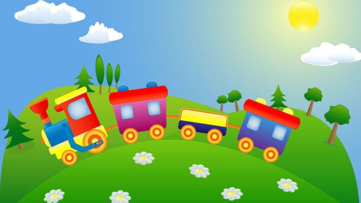 Паровоз вектор детский