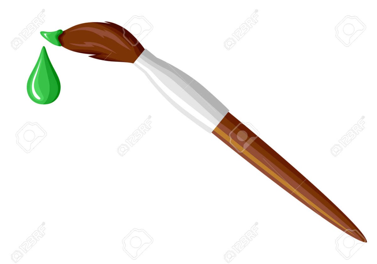 Краски с кисточкой