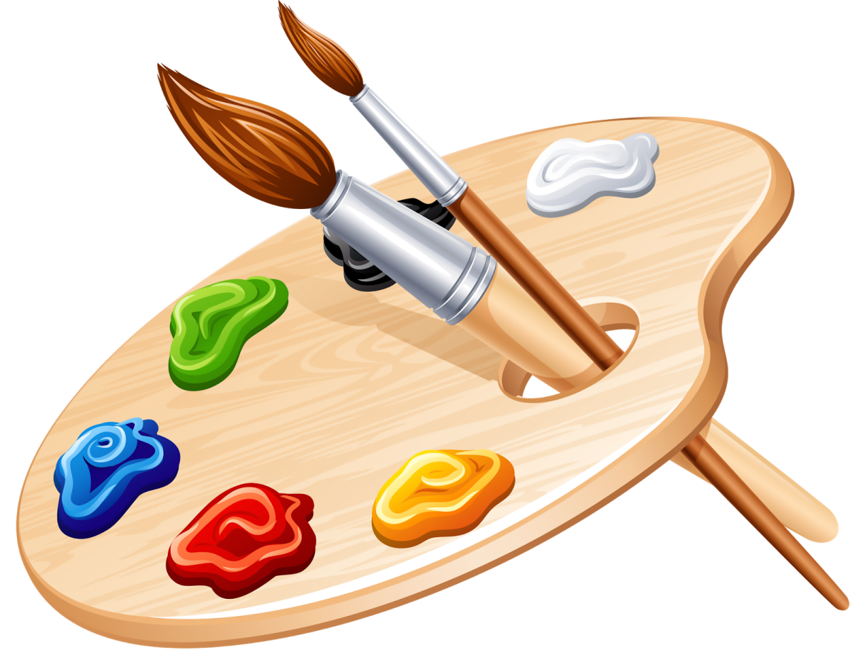 Разноцветные кисти для рисования